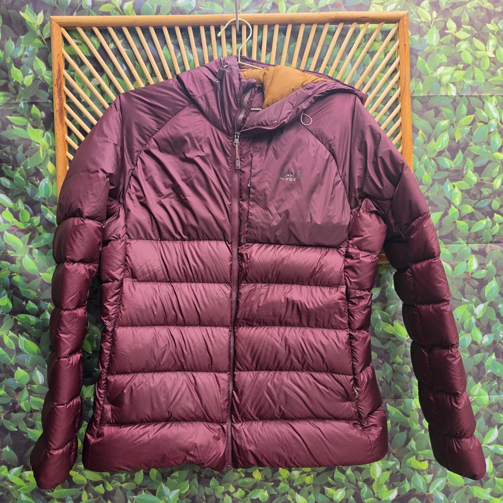 REI Co-op 650 Down Hoodie 2.0 Puffer Jacket Burgundy XL Womens Packable